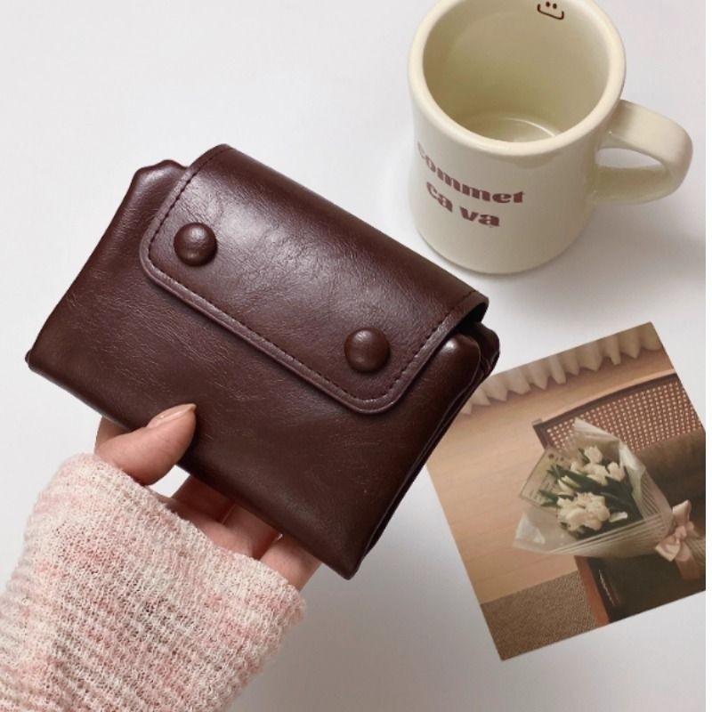 复古钱包卡包一体证件包卡夹零钱包钱包女款卡包证件收纳包多功能