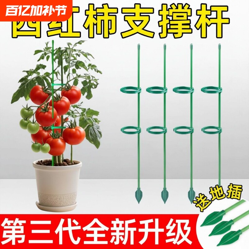 盆栽番茄支撑架西红柿专用架子阳台种菜黄瓜辣椒龟背竹爬藤搭架杆