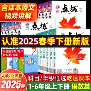 2025荣德基小学点拨语文上下册一四五六年级人教版课时作业课堂笔记全解特高级教师辅导书新版预习教学同步讲解阅读语数英北师版