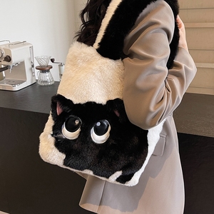 2060.bag冬季可爱少女毛绒包2024新款大容量毛毛包上班通勤单肩包