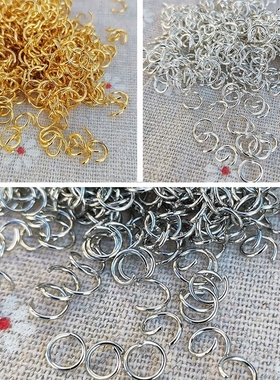 diy开口圈开口环金属闭口环饰品链接环铁圈电镀活动手链项链配件
