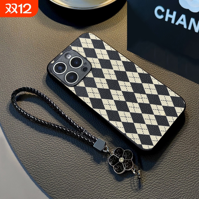 时尚皮质可手提手机壳