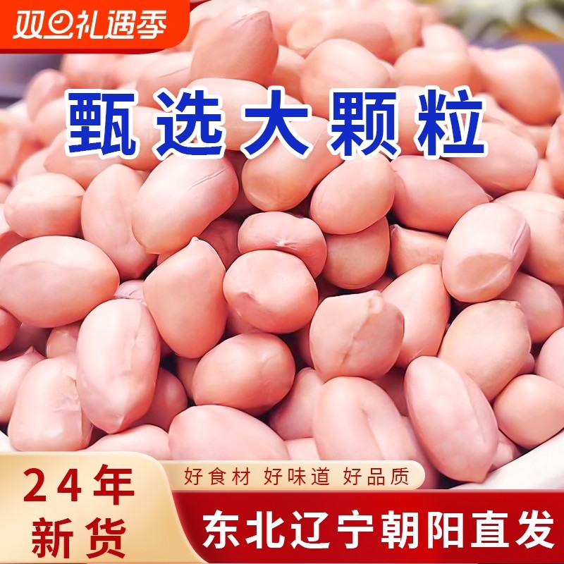 东北白沙花生米2024年新货农家自种新鲜生粉红皮花生仁粒果仁大粒
