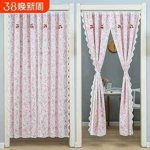 蕾丝门帘遮挡帘新款高级感隔断帘半帘卧室家用房间纱帘卫生间帘子