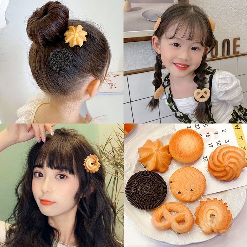 【1个】饼干甜美发夹