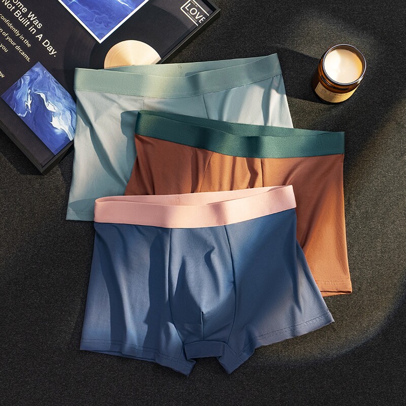 男士内裤男平角弹力新品潮流舒适薄款透气男生青少年个性四角短裤