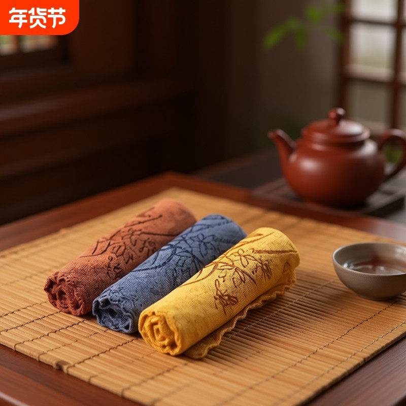 茶桌茶巾布吸水高档方形茶布加厚抹布功夫茶具配件茶水巾棉麻擦布,餐饮具,茶巾,淘宝优惠券,粉丝福利购,淘宝优惠卷