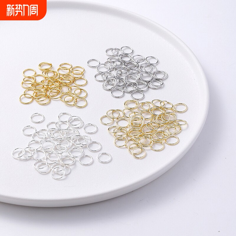 手工diy开口圈手链项链收尾金属连接环铁圈龙虾扣链条饰品配件