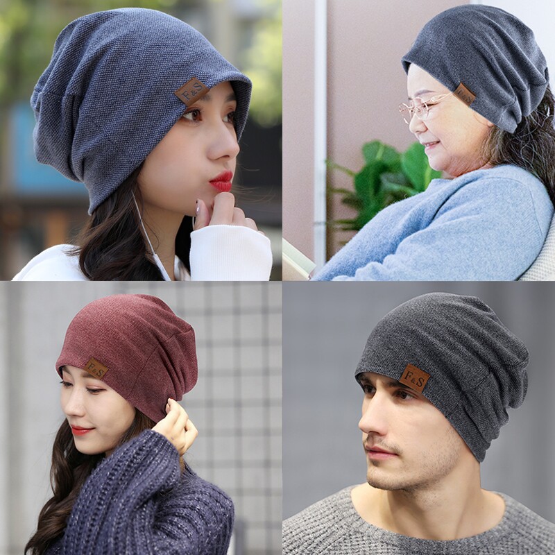 帽子男潮秋冬季薄款包头帽女套头帽夏天棉帽月子帽睡帽头巾堆堆帽
