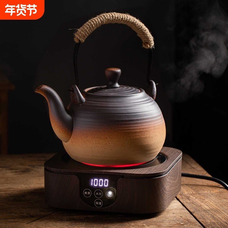 陶瓷茶壶家用耐高温电陶炉煮茶器围炉2024新款烧水壶养生壶提梁