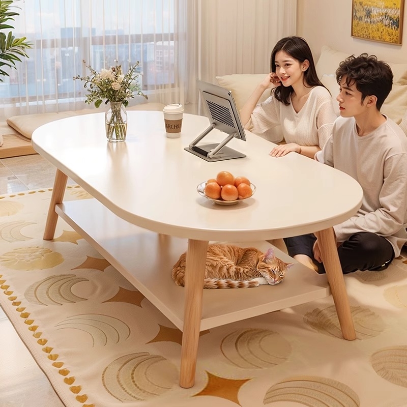 茶几客厅家用小户型双层桌子简易出租屋用简约卧室创意沙发小茶桌