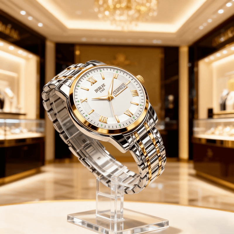 手表男款全自动男表数字双日历防水腕表男机械风全自动防水高级感