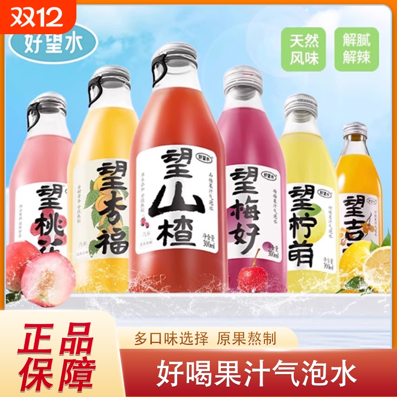 好望水望山楂气泡水果味饮料望柠檬梅好碳酸饮料解腻好喝送礼正品