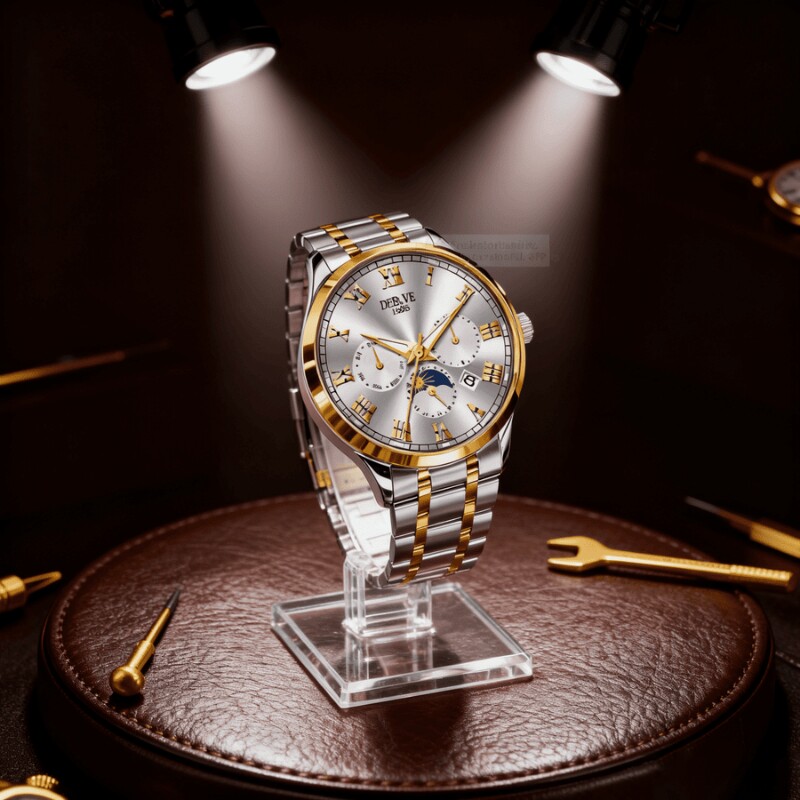 手表瑞士名表正品全自动机械风石英表商务高级感夜光防水时尚钢带