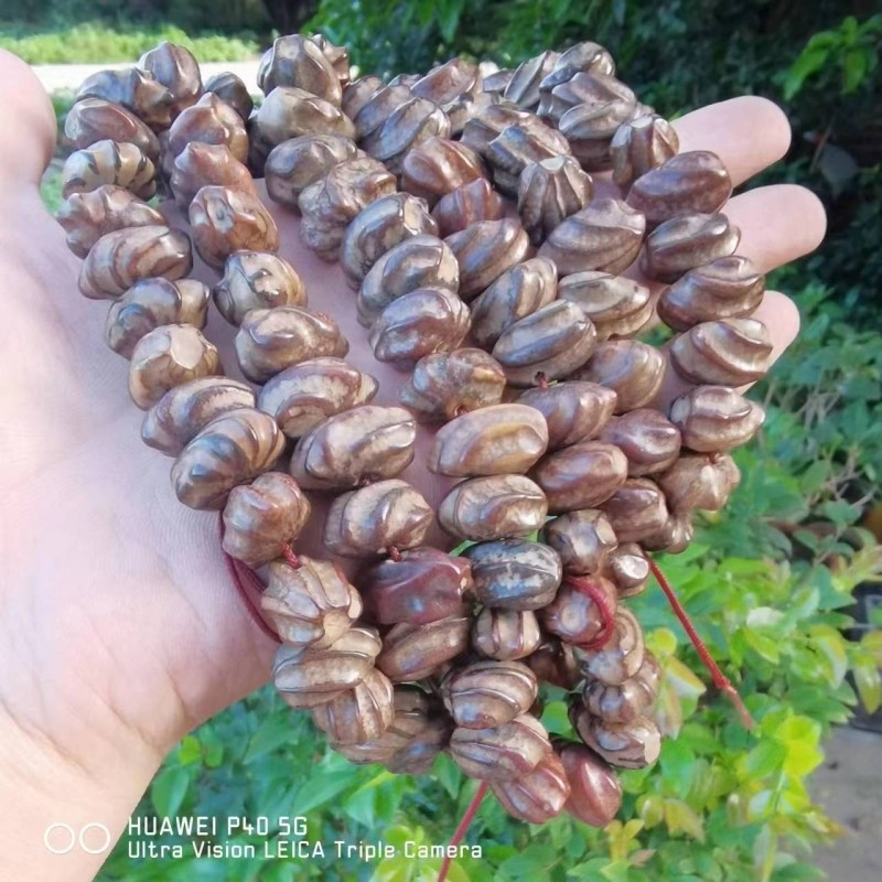 爆款龙骨菩提手串男女佛珠竖孔横孔随形108颗文玩盘玩单圈手串