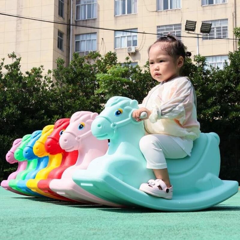大号游乐场骑马宝宝玩具设备摇摇马儿童户外骑塑料木马摇马幼儿园