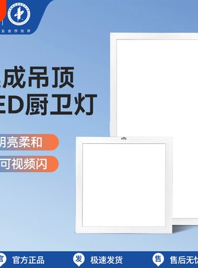 雷士照明集成吊顶灯厨房平板灯led铝扣板厨卫灯吸顶灯浴室阳台