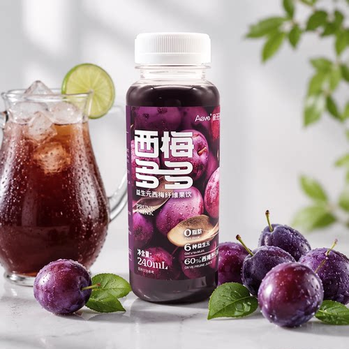 【云上好物】成分日记西梅多多240ml瓶装益生元西梅纤维果饮