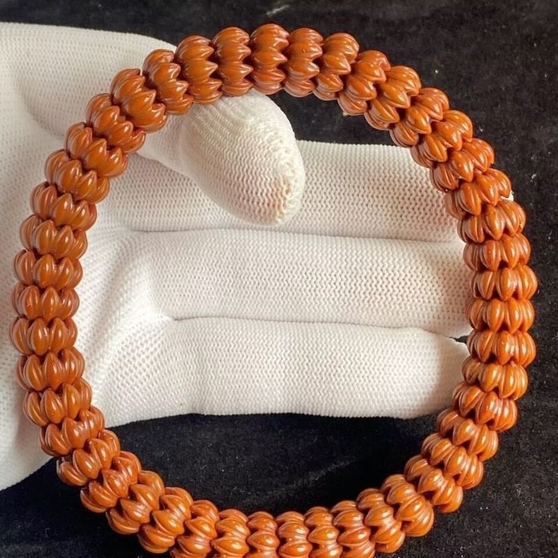 莲花精品手串款高端紫jin鼠雕刻