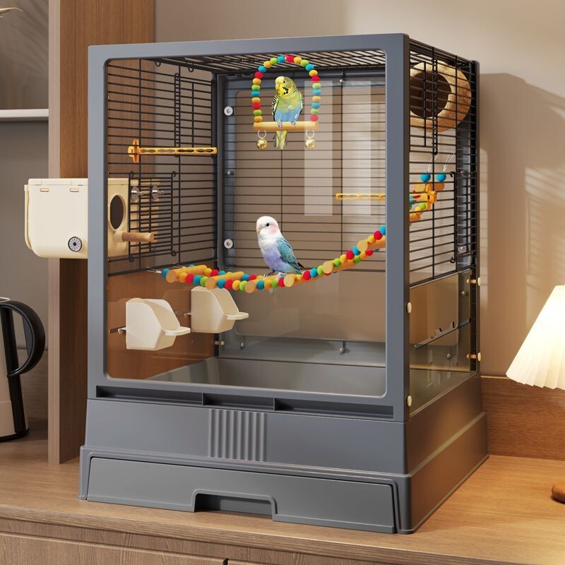 鸟笼子鹦鹉专用新型防溅虎皮玄凤牡丹珍珠小太阳大号家用豪华别墅