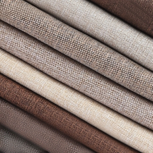 素色粗麻布料手袋布料批发涤纶抱枕坐垫车套面料亚麻沙发布料