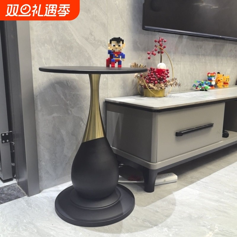 简约沙发创意茶几小圆桌轻奢客厅现代极简圆形北欧茶几网红床头柜