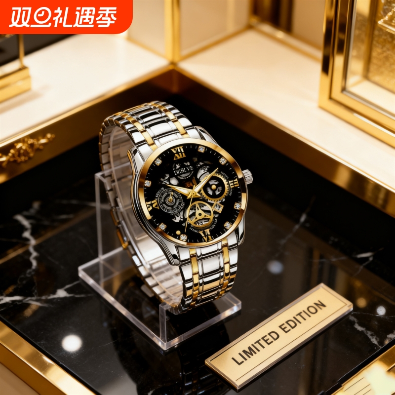 名牌男士手表正品官方旗舰瑞士非机械手表男款2024新款防水石英表