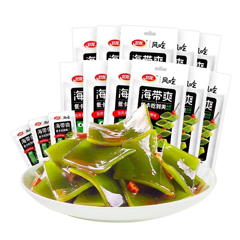 卫龙海带海带丝风吃开袋即食小零食片裙带菜网红小吃魔芋爽香辣