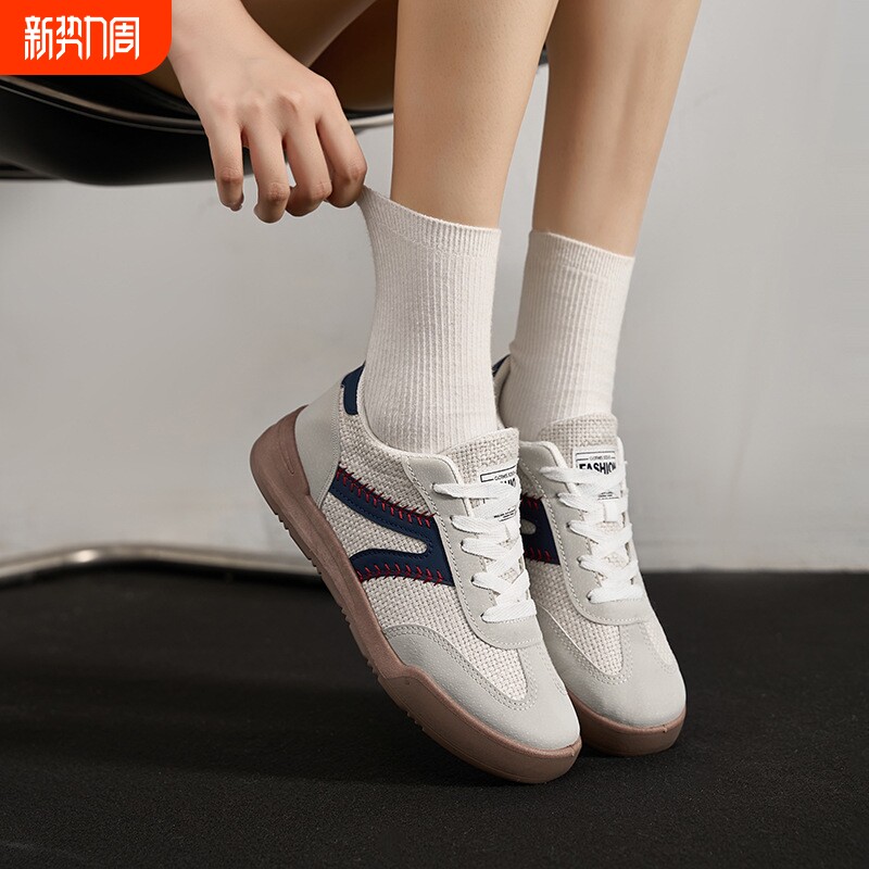 板鞋新款时尚潮流百搭低帮学生板鞋男鞋软底轻便德训鞋ins休闲鞋