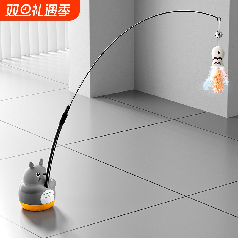 逗猫棒长杆猫咪玩具自嗨解闷神器消耗体力小猫带铃铛耐咬宠物用品