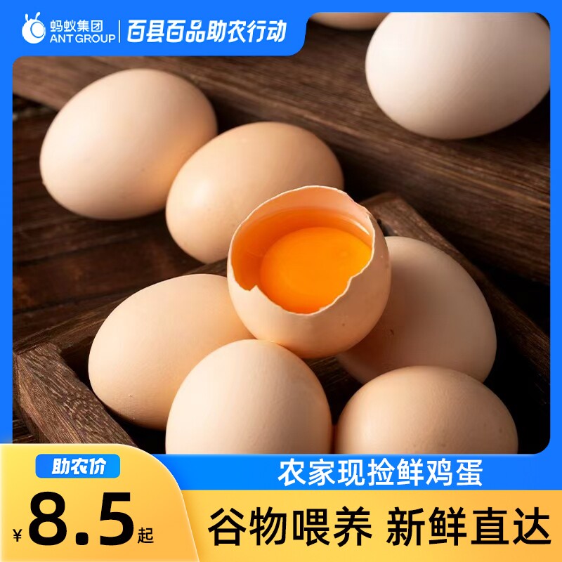 百县百品农家散养土鸡蛋鲜鸡蛋柴鸡蛋草鸡蛋五谷喂养新鲜现捡现发