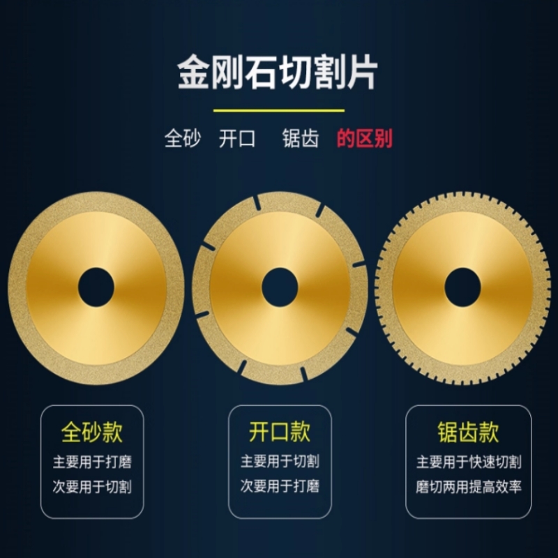 金刚石切割片砂轮金属100角磨机锯片混凝土瓷砖玻璃打磨片石材