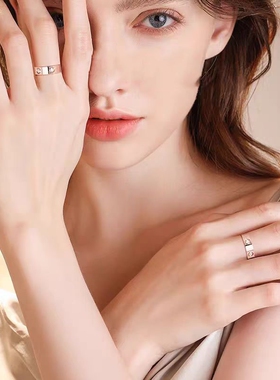 溪御戒指满天星钛钢食指指环不掉色冷淡风轻奢小众男女简