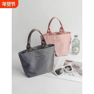 迷你手提小包2025原创女包小布包化妆包手拎包尼龙提包黑色简约