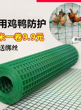 绿色铁丝网围栏荷兰网护栏网防护养殖网鸡鸭鹅猫果园栅栏阳台窗户