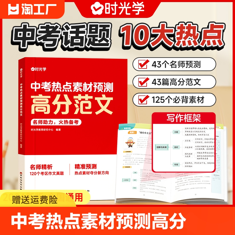 时光学中考热点素材预测高分范文初中考英语热点作文冲刺手把手教你写英语高分作文精准技巧点拨试题解读加分优质范文模版名师点评