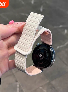 张婧仪同款适用华为gt5pro手表表带watch4pro男女士新款gt3工装gt4硅胶3磁吸gt2专用高级感女款buds星光黑色