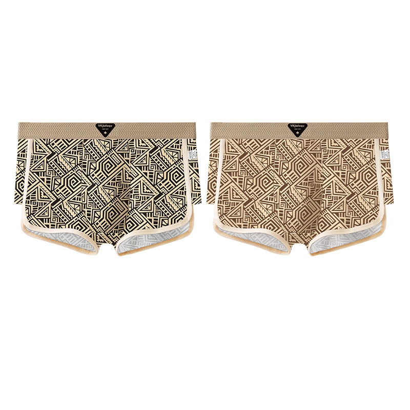 雅鹿男士内裤舒适印花透气