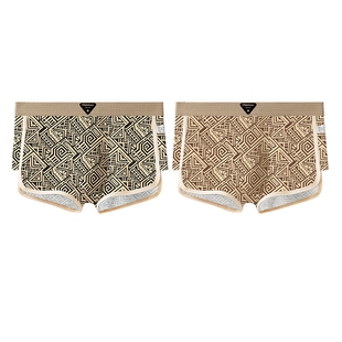 3条装 雅鹿男士 印花舒适抗菌四角裤 多规格 内裤