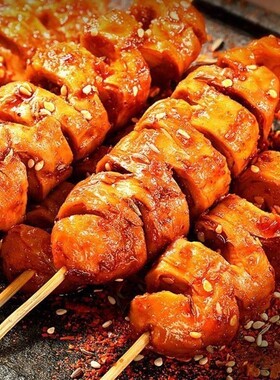 香辣烤面筋串辣味麻辣解馋小零食学生小吃休闲食品开袋即食烧烤