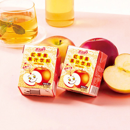 苹果汁惠尔康红苹果汁饮料200ml*24盒饮料整箱饮品优选怀旧健康