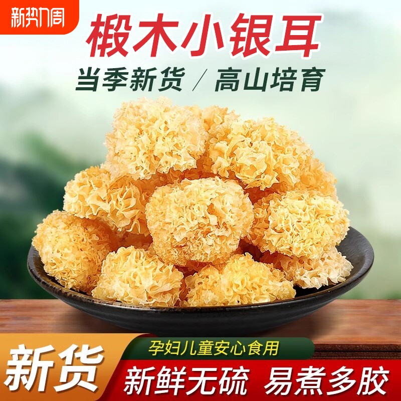 正宗古田椴木小银耳新货易出胶煲汤孕妇儿童营养无硫木耳炖汤
