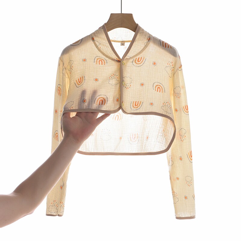 夏秋薄款护肩产妇月子哺乳期暖气房睡觉保暖披肩中老年坎肩纯棉衣