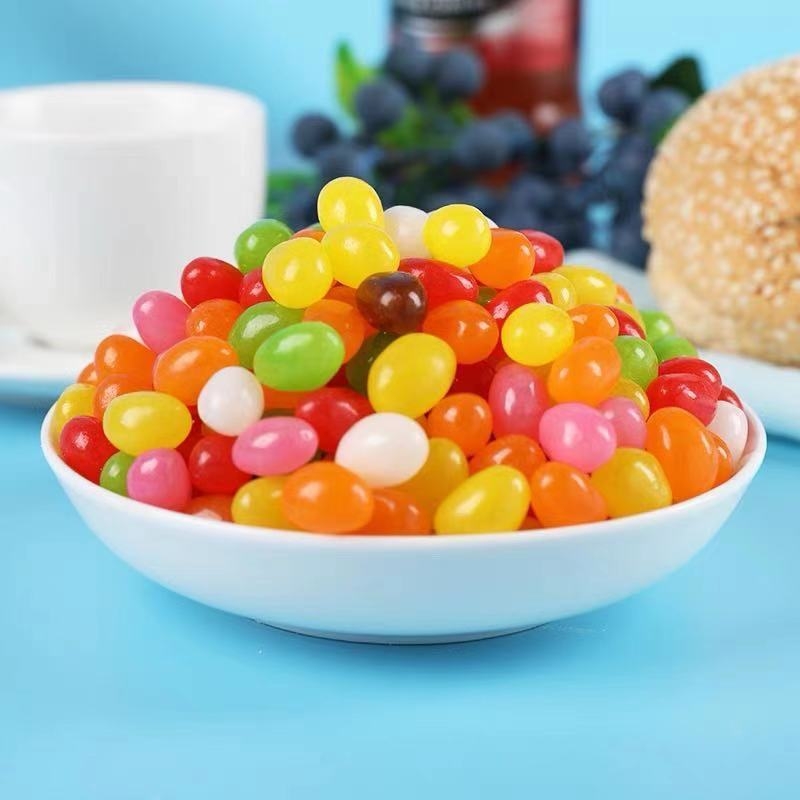 豆豆糖糖豆软糖吉利豆水果味软糖彩色七彩网红零食怀旧童年零食品