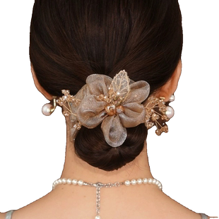 网红2025新款头花发圈头饰大肠高级感头绳女扎头发绳皮筋夏季水钻