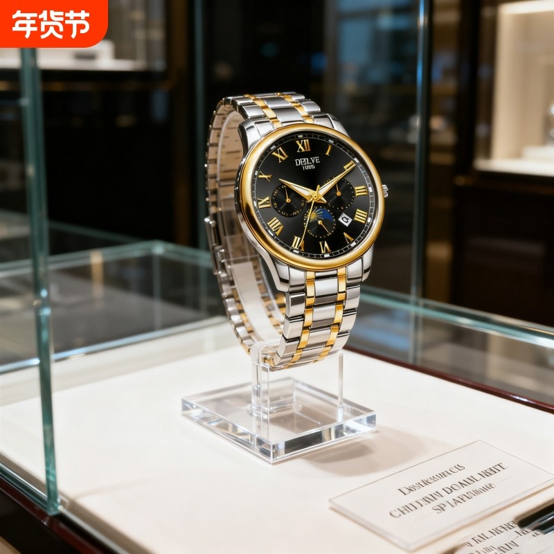 男士手表男正品名牌全自动非机械表男款商务防水石英腕表镂空夜光