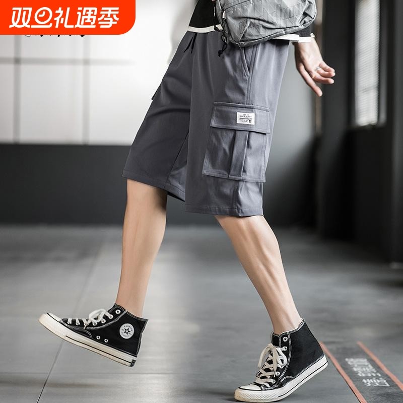 啄木鸟工装五分裤子男士薄款沙滩运动大码夏天宽松短裤子夏季男子