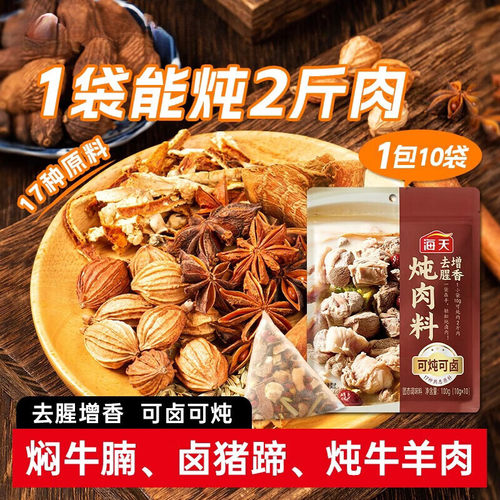 海天炖肉料100g/包香辛料家用小包装五香卤肉调料卤料包调味料