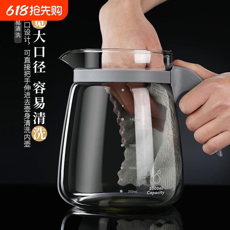 新款玻璃冷水壶套装耐高温家用冷水壶大容量防爆白开水冷水壶