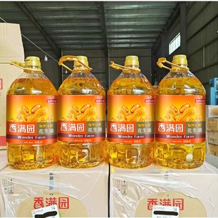 香满园物理压榨一级花生油4L纯正浓香家用烹饪食用油 新鲜日期